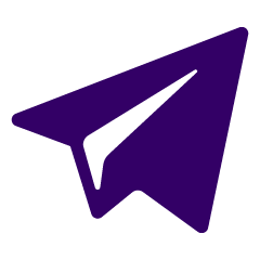 Purple Telegram logo for GOOZZ website